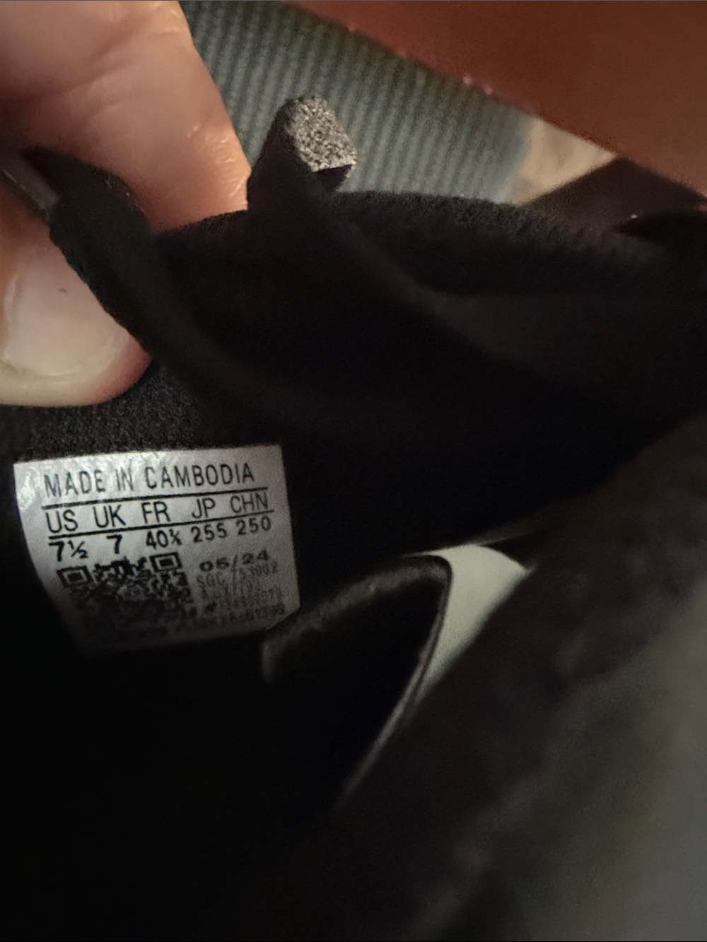Black Soccer Cleats with White Stripes, size 7.5 - Picture 5 of 5